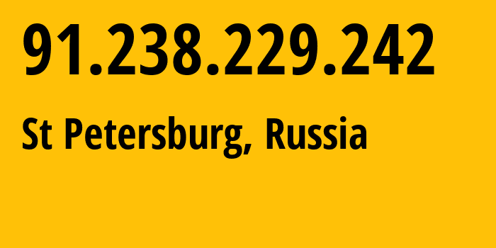 IP-адрес 91.238.229.242 (Санкт-Петербург, Санкт-Петербург, Россия) определить местоположение, координаты на карте, ISP провайдер AS58042 State-Educational-Institution-of-Higher-Vocational-Education-The-Bonch-Bruevich // кто провайдер айпи-адреса 91.238.229.242