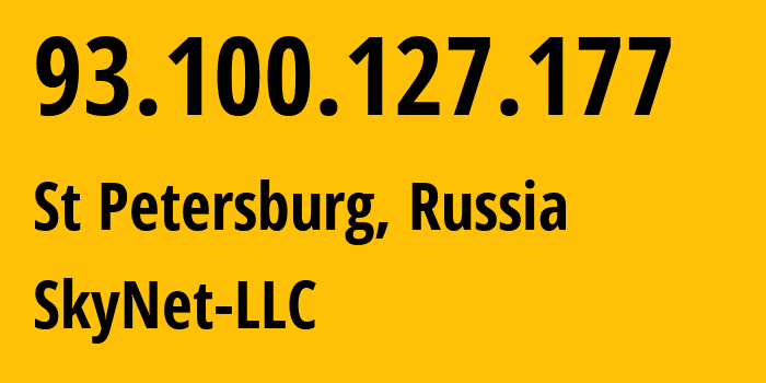 IP address 93.100.127.177 (St Petersburg, St.-Petersburg, Russia) get location, coordinates on map, ISP provider AS35807 SkyNet-LLC // who is provider of ip address 93.100.127.177, whose IP address