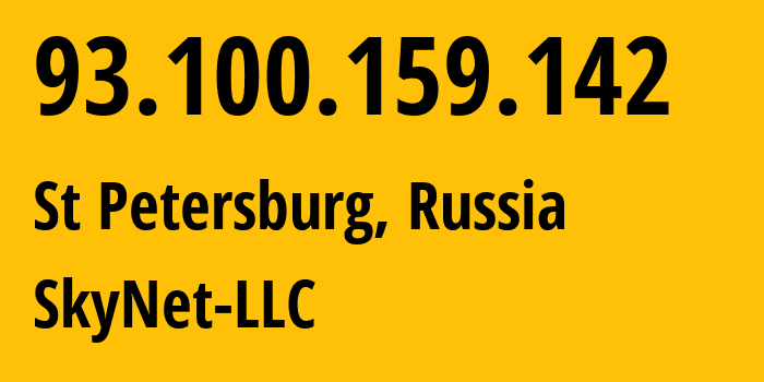 IP address 93.100.159.142 get location, coordinates on map, ISP provider AS35807 SkyNet-LLC // who is provider of ip address 93.100.159.142, whose IP address