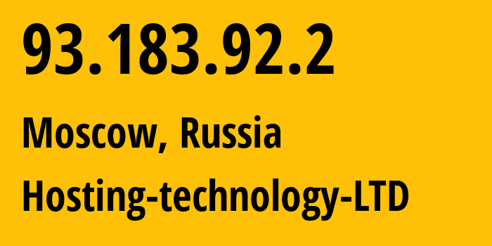 IP address 93.183.92.2 (Moscow, Moscow, Russia) get location, coordinates on map, ISP provider AS48282 Hosting-technology-LTD // who is provider of ip address 93.183.92.2, whose IP address