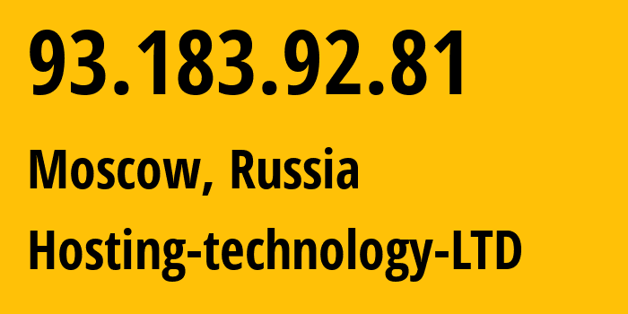 IP address 93.183.92.81 (Moscow, Moscow, Russia) get location, coordinates on map, ISP provider AS48282 Hosting-technology-LTD // who is provider of ip address 93.183.92.81, whose IP address