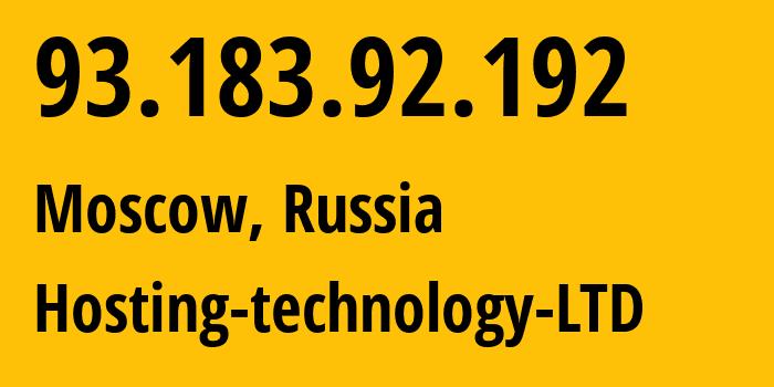 IP-адрес 93.183.92.192 (Москва, Москва, Россия) определить местоположение, координаты на карте, ISP провайдер AS48282 Hosting-technology-LTD // кто провайдер айпи-адреса 93.183.92.192