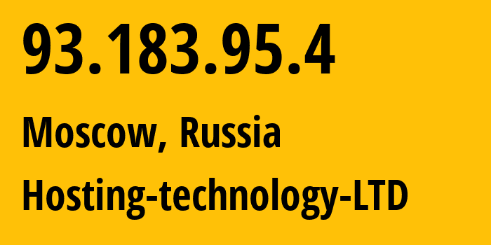 IP address 93.183.95.4 (Moscow, Moscow, Russia) get location, coordinates on map, ISP provider AS48282 Hosting-technology-LTD // who is provider of ip address 93.183.95.4, whose IP address