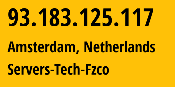 IP address 93.183.125.117 (Amsterdam, North Holland, Netherlands) get location, coordinates on map, ISP provider AS216071 Servers-Tech-Fzco // who is provider of ip address 93.183.125.117, whose IP address