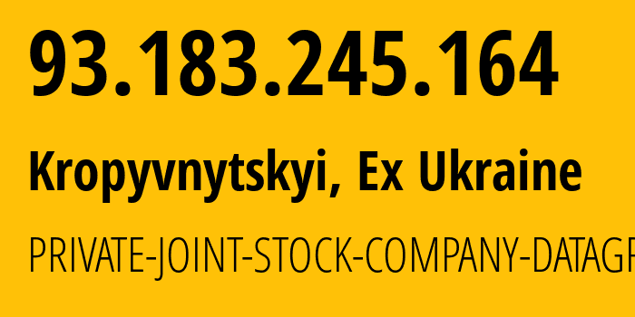 IP address 93.183.245.164 (Kyiv, Kyiv City, Ex Ukraine) get location, coordinates on map, ISP provider AS31520 PRIVATE-JOINT-STOCK-COMPANY-DATAGROUP // who is provider of ip address 93.183.245.164, whose IP address