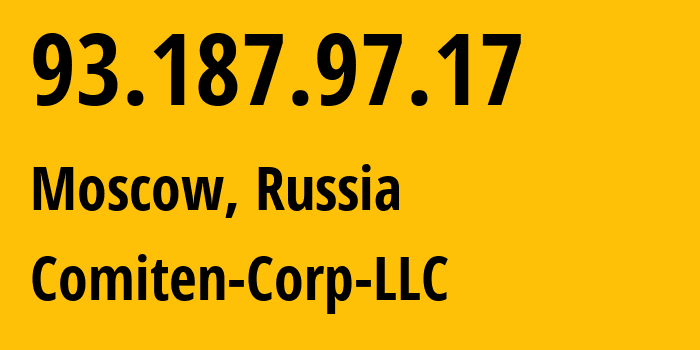 IP-адрес 93.187.97.17 (Москва, Москва, Россия) определить местоположение, координаты на карте, ISP провайдер AS60771 Comiten-Corp-LLC // кто провайдер айпи-адреса 93.187.97.17