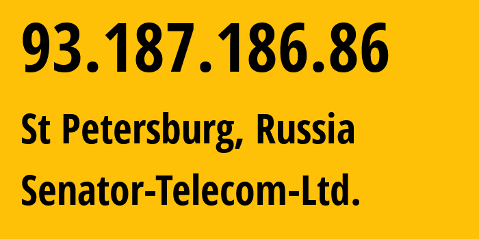 IP address 93.187.186.86 (St Petersburg, St.-Petersburg, Russia) get location, coordinates on map, ISP provider AS48223 Senator-Telecom-Ltd. // who is provider of ip address 93.187.186.86, whose IP address