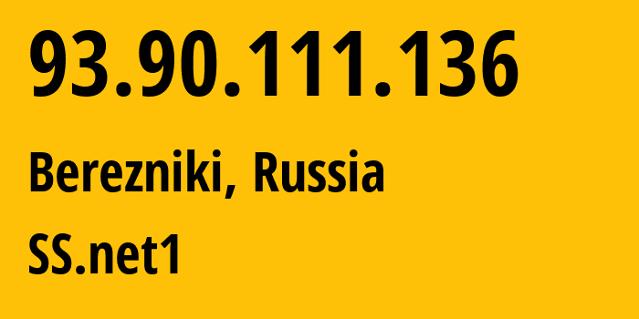 IP address 93.90.111.136 get location, coordinates on map, ISP provider AS48642 SS.net1 // who is provider of ip address 93.90.111.136, whose IP address