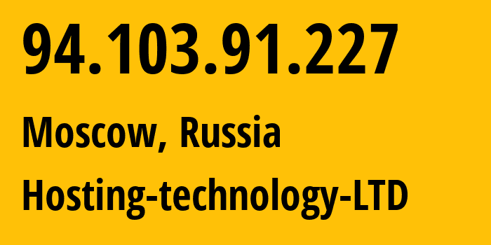 IP address 94.103.91.227 (Moscow, Moscow, Russia) get location, coordinates on map, ISP provider AS48282 McHost-servers // who is provider of ip address 94.103.91.227, whose IP address