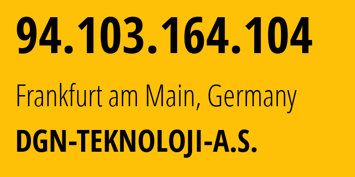 IP-адрес 94.103.164.104 (Берлин, Берлин, Германия) определить местоположение, координаты на карте, ISP провайдер AS12586 KGT-new-media // кто провайдер айпи-адреса 94.103.164.104