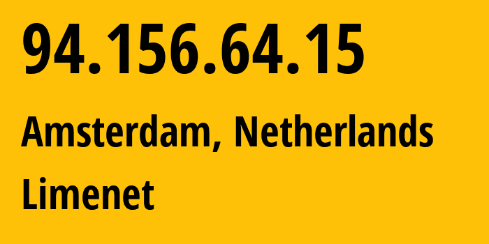 IP-адрес 94.156.64.15 (Карлово, Plovdiv, Болгария) определить местоположение, координаты на карте, ISP провайдер AS394711 Limenet // кто провайдер айпи-адреса 94.156.64.15