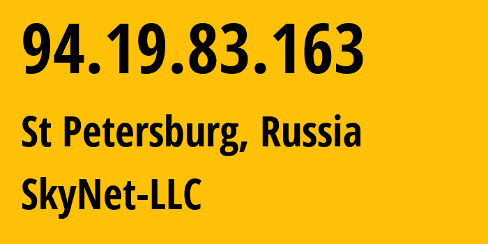 IP address 94.19.83.163 (St Petersburg, St.-Petersburg, Russia) get location, coordinates on map, ISP provider AS35807 SkyNet-LLC // who is provider of ip address 94.19.83.163, whose IP address