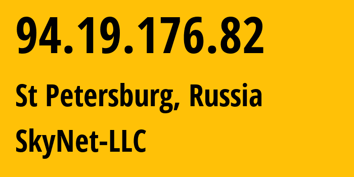 IP address 94.19.176.82 (St Petersburg, St.-Petersburg, Russia) get location, coordinates on map, ISP provider AS35807 SkyNet-LLC // who is provider of ip address 94.19.176.82, whose IP address