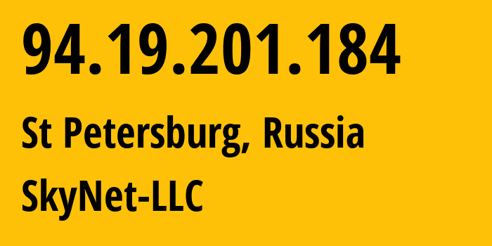 IP address 94.19.201.184 (St Petersburg, St.-Petersburg, Russia) get location, coordinates on map, ISP provider AS35807 SkyNet-LLC // who is provider of ip address 94.19.201.184, whose IP address