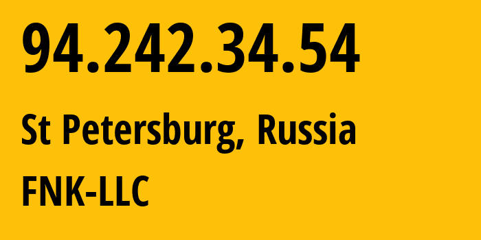 IP address 94.242.34.54 (St Petersburg, St.-Petersburg, Russia) get location, coordinates on map, ISP provider AS200302 FNK-LLC // who is provider of ip address 94.242.34.54, whose IP address