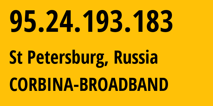 IP address 95.24.193.183 get location, coordinates on map, ISP provider AS8402 CORBINA-BROADBAND // who is provider of ip address 95.24.193.183, whose IP address