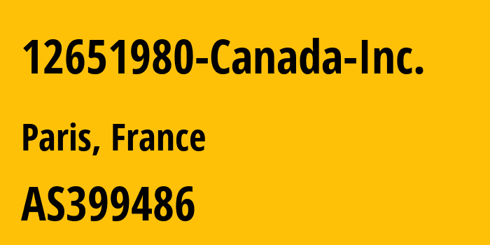 Информация о провайдере 12651980-Canada-Inc. AS399486 12651980 CANADA INC.: все IP-адреса, network, все айпи-подсети