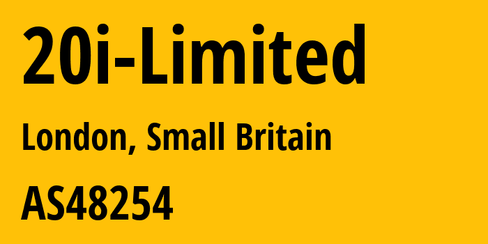 Информация о провайдере 20i-Limited AS48254 20i Limited: все IP-адреса, network, все айпи-подсети