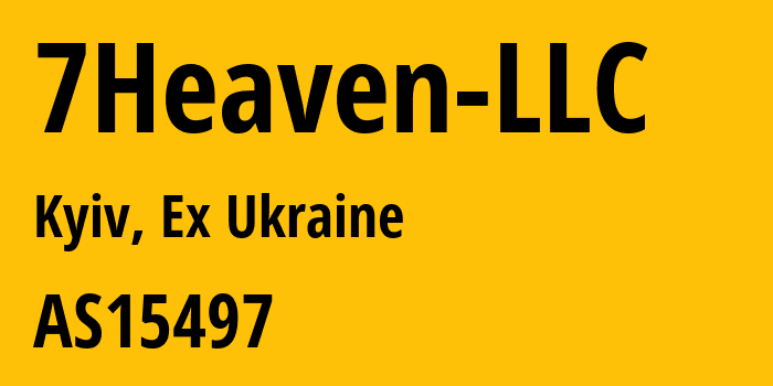 Информация о провайдере 7Heaven-LLC AS15497 Colocall: все IP-адреса, network, все айпи-подсети