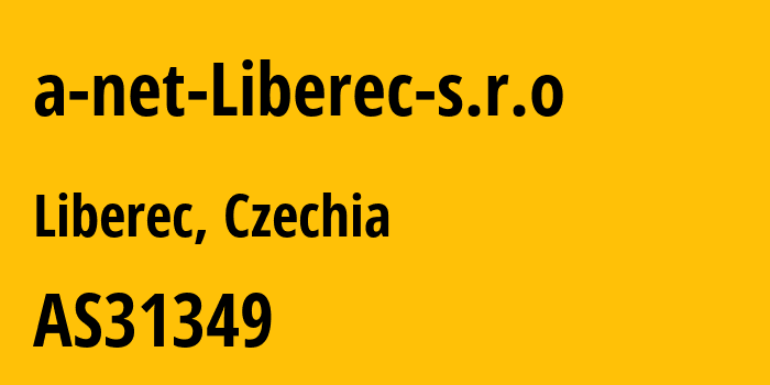 Информация о провайдере a-net-Liberec-s.r.o AS31349 a-net Liberec s.r.o.: все IP-адреса, network, все айпи-подсети