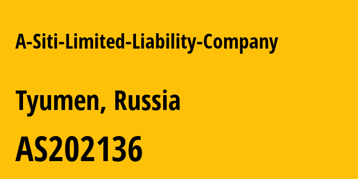 Информация о провайдере A-Siti-Limited-Liability-Company AS202136 A-Siti Limited Liability Company: все IP-адреса, network, все айпи-подсети