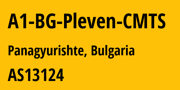 Информация о провайдере A1-BG-Pleven-CMTS AS13124 A1 Bulgaria EAD: все IP-адреса, network, все айпи-подсети