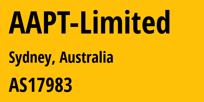 Информация о провайдере AAPT-Limited AS2764 AAPT Limited: все IP-адреса, network, все айпи-подсети