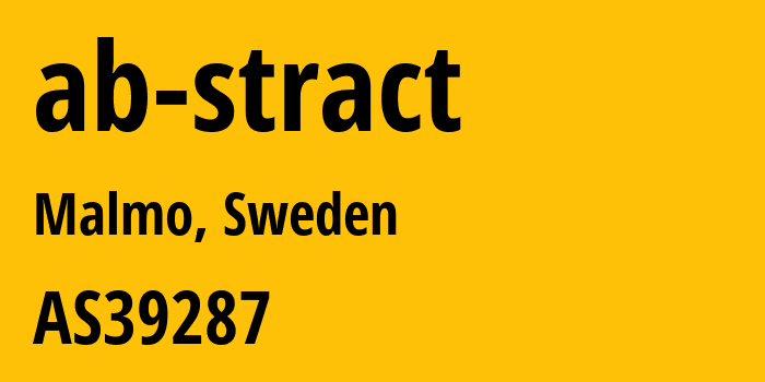 Информация о провайдере ab-stract AS39287 ab stract: все IP-адреса, network, все айпи-подсети