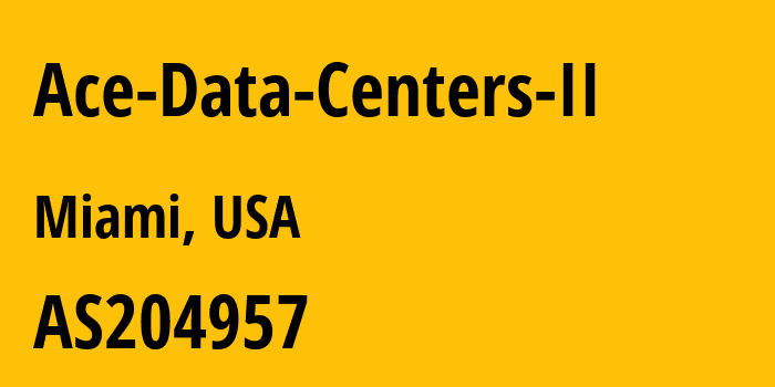 Информация о провайдере Ace-Data-Centers-II AS149440 Evoxt Enterprise: все IP-адреса, network, все айпи-подсети