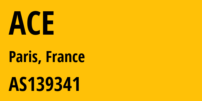 Информация о провайдере ACE AS139341 ACE: все IP-адреса, network, все айпи-подсети