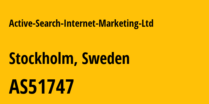 Информация о провайдере Active-Search-Internet-Marketing-Ltd AS51747 Internet Vikings International AB: все IP-адреса, network, все айпи-подсети