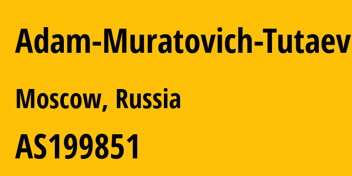 Информация о провайдере Adam-Muratovich-Tutaev AS199851 Adam Muratovich Tutaev: все IP-адреса, network, все айпи-подсети