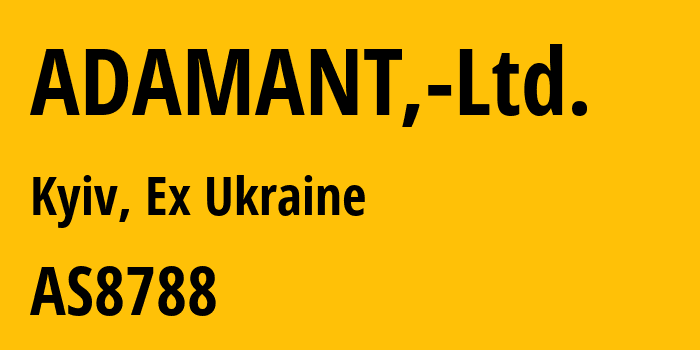 Информация о провайдере ADAMANT,-Ltd. AS8788 ADAMANT, Ltd.: все IP-адреса, network, все айпи-подсети