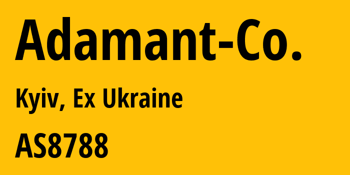 Информация о провайдере Adamant-Co. AS8788 ADAMANT, Ltd.: все IP-адреса, network, все айпи-подсети