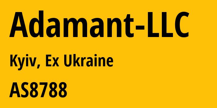 Информация о провайдере Adamant-LLC AS8788 ADAMANT, Ltd.: все IP-адреса, network, все айпи-подсети