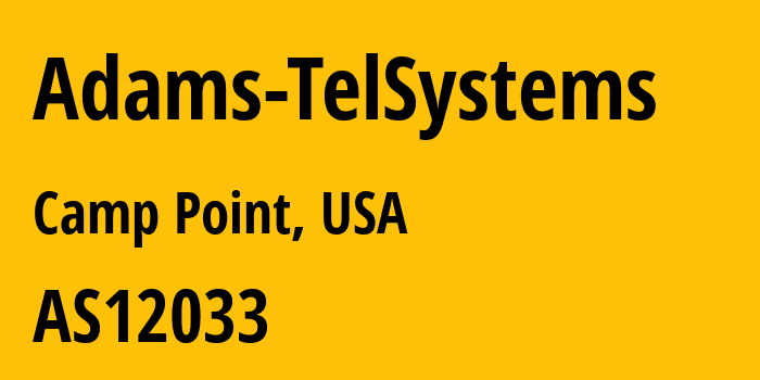 Информация о провайдере Adams-TelSystems AS12033 Adams TelSystems, Inc.: все IP-адреса, network, все айпи-подсети