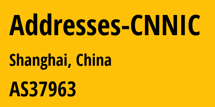 Информация о провайдере Addresses-CNNIC AS37963 Hangzhou Alibaba Advertising Co.,Ltd.: все IP-адреса, network, все айпи-подсети