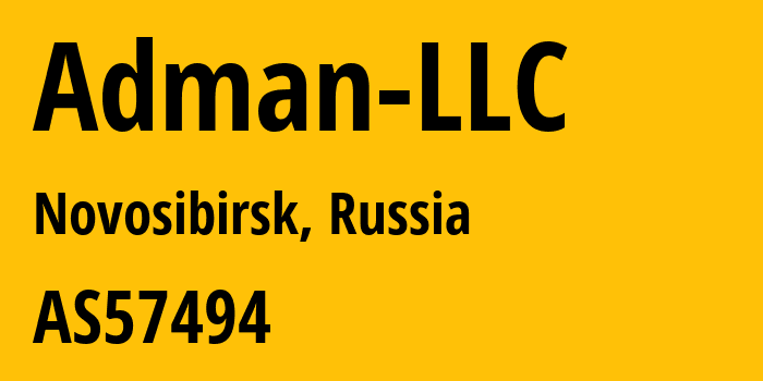 Информация о провайдере Adman-LLC AS57494 Adman LLC: все IP-адреса, network, все айпи-подсети