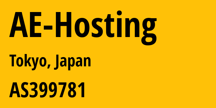 Информация о провайдере AE-Hosting AS399781 AE Hosting: все IP-адреса, network, все айпи-подсети