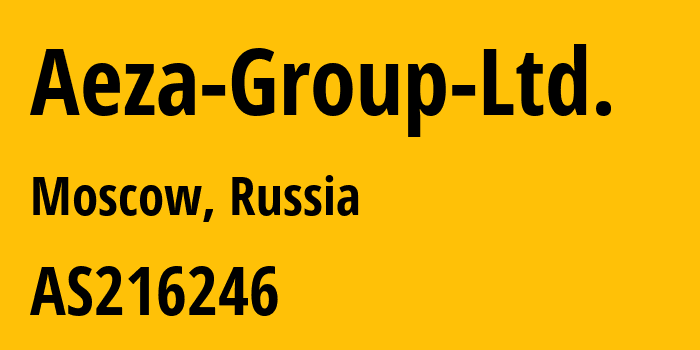Информация о провайдере Aeza-Group-Ltd. AS216246 Aeza Group Ltd.: все IP-адреса, network, все айпи-подсети