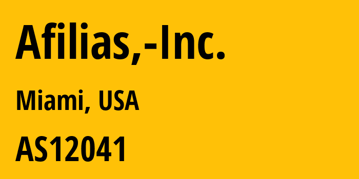 Информация о провайдере Afilias,-Inc. AS12041 Afilias, Inc.: все IP-адреса, network, все айпи-подсети