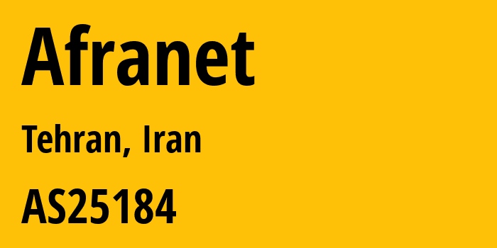 Информация о провайдере Afranet AS25184 Afranet: все IP-адреса, network, все айпи-подсети