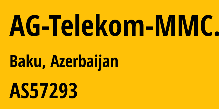 Информация о провайдере AG-Telekom-MMC. AS57293 AG Telekom MMC.: все IP-адреса, network, все айпи-подсети