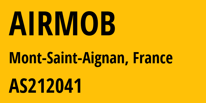 Информация о провайдере AIRMOB AS212041 AIRMOB INFRA FULL SASU: все IP-адреса, network, все айпи-подсети