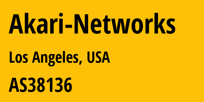 Информация о провайдере Akari-Networks AS38136 Akari Networks: все IP-адреса, network, все айпи-подсети