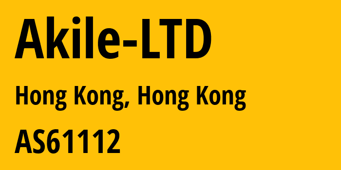 Информация о провайдере Akile-LTD AS61112 AKILE LTD: все IP-адреса, network, все айпи-подсети
