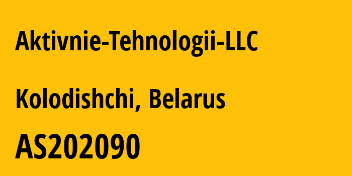 Информация о провайдере Aktivnie-Tehnologii-LLC AS202090 Aktivnie Tehnologii LLC: все IP-адреса, network, все айпи-подсети