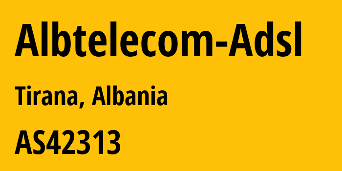 Информация о провайдере Albtelecom-Adsl AS42313 ONE ALBANIA SH.A.: все IP-адреса, network, все айпи-подсети