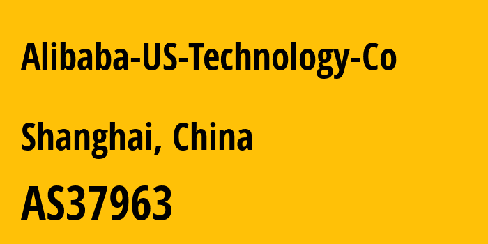 Информация о провайдере Alibaba-US-Technology-Co AS37963 Hangzhou Alibaba Advertising Co.,Ltd.: все IP-адреса, network, все айпи-подсети