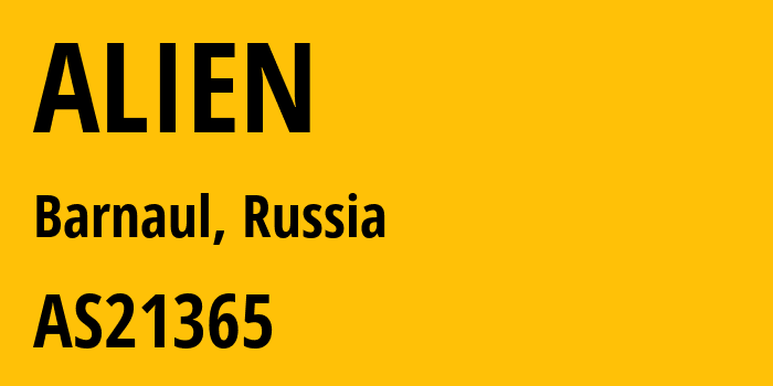 Информация о провайдере ALIEN AS21365 MTS PJSC: все IP-адреса, network, все айпи-подсети